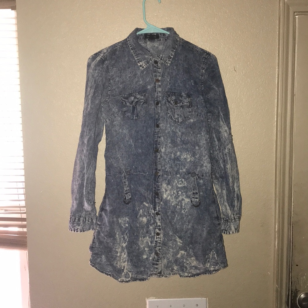 A jean shirt dress